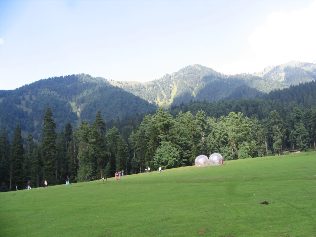 Zorbing ball at Baisaran meadow near Pahalgam